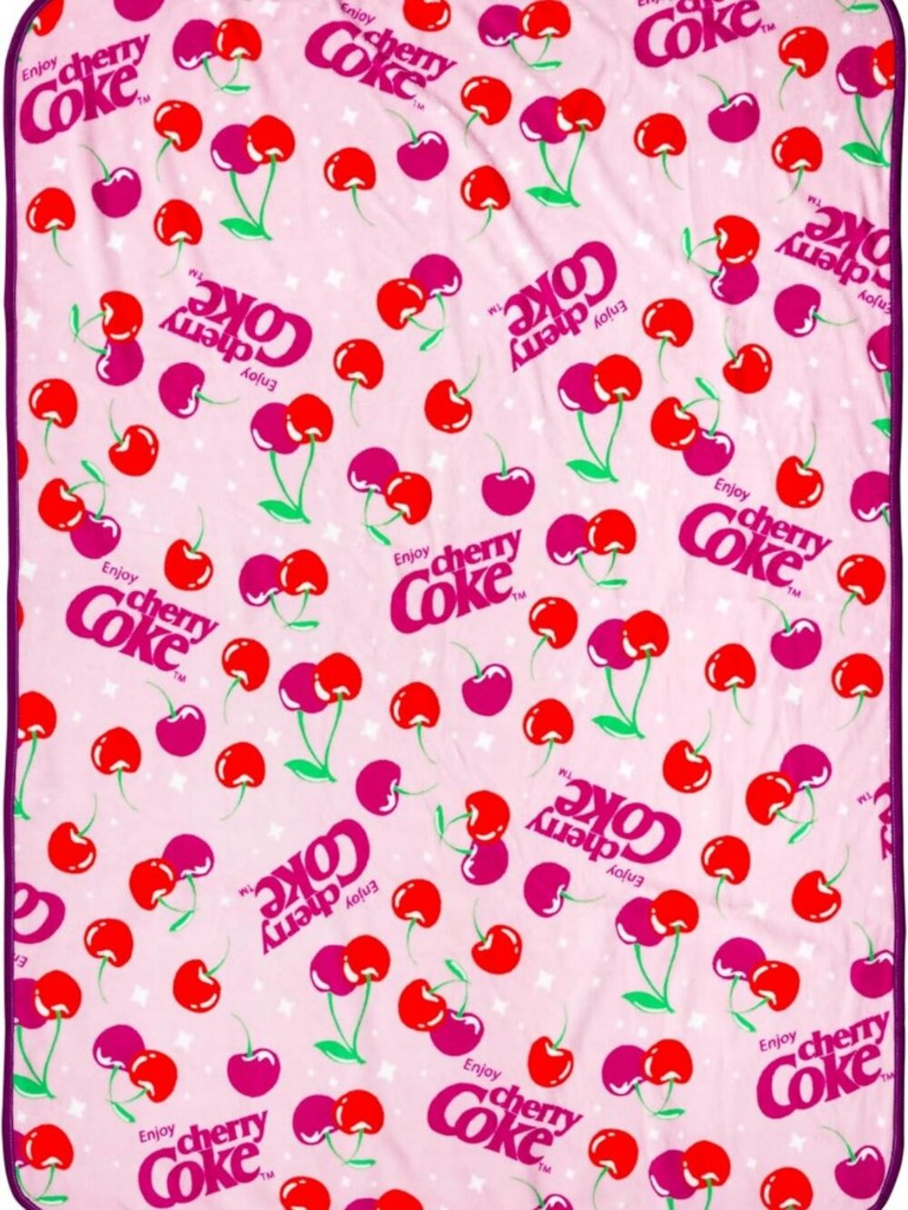 Cozy Cherry Coke Fleece Throw Blanket - 45" x 60", Soft, Warm, Lightweight, 185